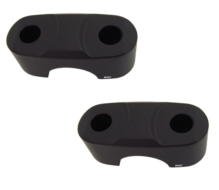 Set of 2 - Genuine Honda Black Handlebar Clamp - 95014-22200