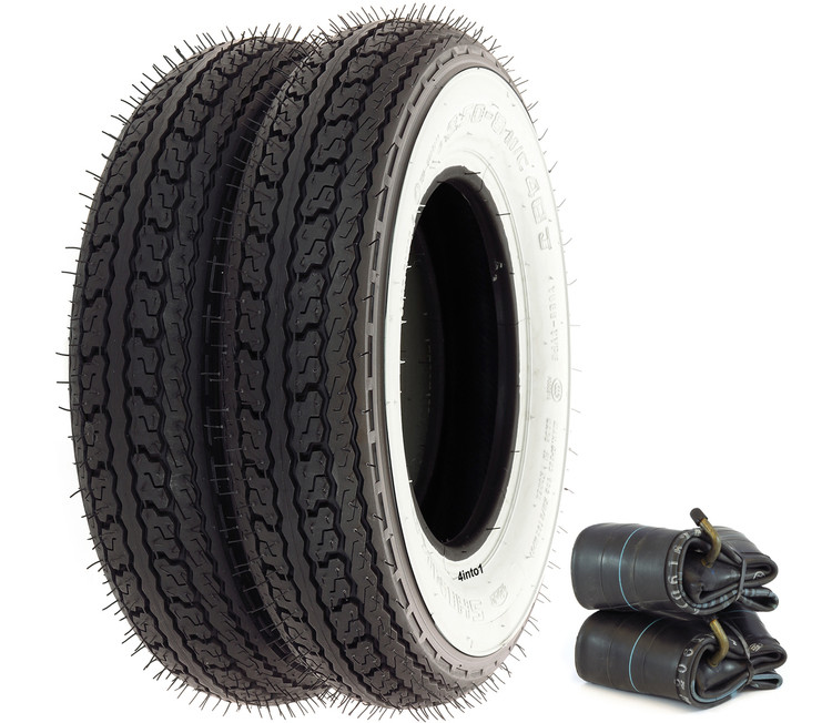 Shinko SR550 Street White Wall Tire Set Honda Z50A/R
