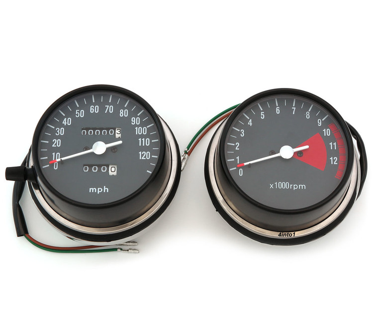 Speedometer & Tachometer Set - Honda CB750 - 1973-1978 - MPH