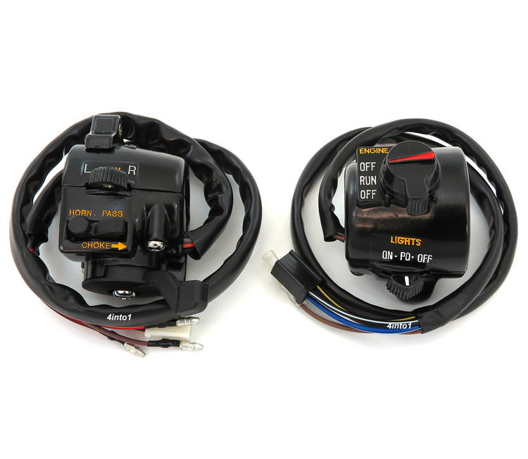 Handlebar Switch Assemblies - Left & Right - Kawasaki KH250/400