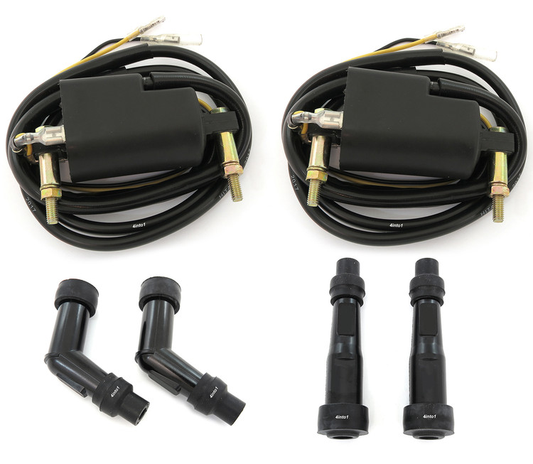 2-Pack 12V Ignition Coils For Kawasaki KZ550 650 Suzuki GS Honda CB 650 750 900 – Labwork, 4.0 Ohm Primary