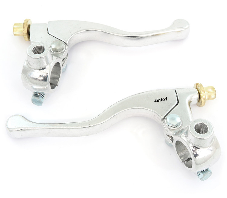 Shorty Lever Assembly Set w/ Mirror Mounts Chrome