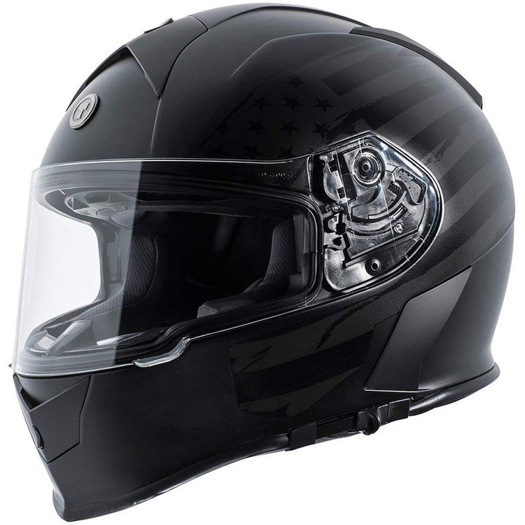 Torc T15B Bluetooth Motorcycle Helmet - Gloss Black Captain Shadow -  X-Large (Blemished)