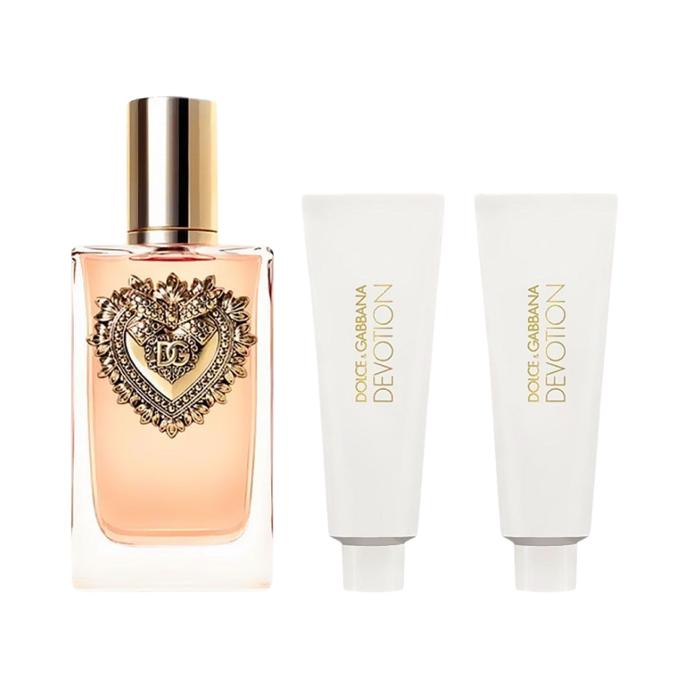SET D&G DOLCE & GABBANA 3PC DEVOTION 3.3 EDP+1.7 SG+1.7 BL (W