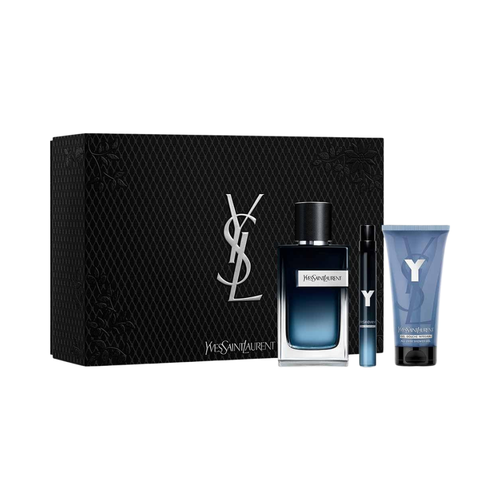 SET YSL YVES SAINT LAURENT 3PC Y 3.3 EDP+0.33 EDP TRAVEL SPRAY+1.6 SG (M) HARD BOX