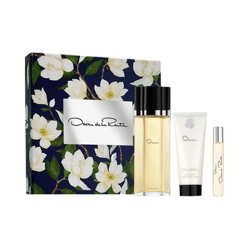 SET ODLR OSCAR DE LA RENTA 3PC OSCAR 3.4 EDT+1.0 EDT+3.4 BL (W) HARD BOX