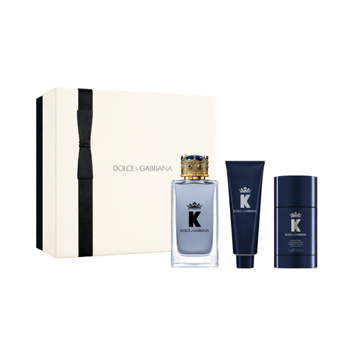 SET D&G DOLCE & GABBANA 3PC K POUR HOMME 3.3 EDT+1.69 ASB+2.6 DEO STICK (M) HARD BOX