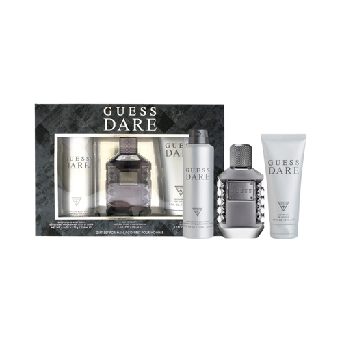 SET GUESS 3PC DARE HOMME 3.4 EDT+6.7 SG+6.0 BODY SPRAY (M) SOFT DISPLAY BOX