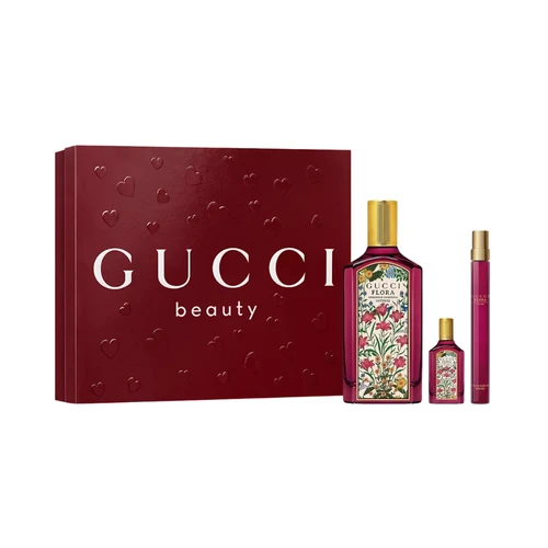 SET GUCCI 3PC FLORA GORGEOUS GARDENIA INTENSE 3.3 EDP+0.34 EDP SPRAY+0.16 EDP MINI (W) HARD BOX