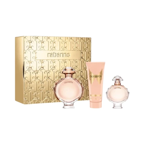 SET PR PACO RABANNE 3PC OLYMPEA 2.7 EDP+3.4 BL+0.20 MINI EDP SPY (W) HARD BOX