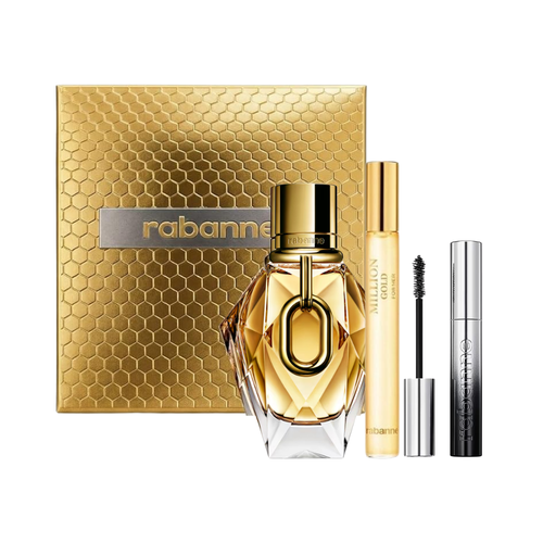 SET PR PACO RABANNE 3PC MILLION GOLD FOR HER 3.0 EDP+0.33 EDP SPRAY+MASCARA (W) SOFT BOX TRAVEL EXCLUSIVE