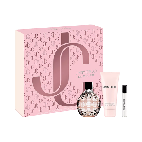 Jimmy Choo 3-Piece Women's Gift Set – 3.3 oz EDP, 0.25 oz Travel Spray, 3.3 oz Body Lotion