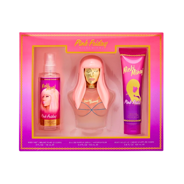 SET NM NICKI MINAJ 3PC PINK FRIDAY 3.4 EDP+3.4 BL+4.0 BODY MIST (W) SOFT WINDOW BOX