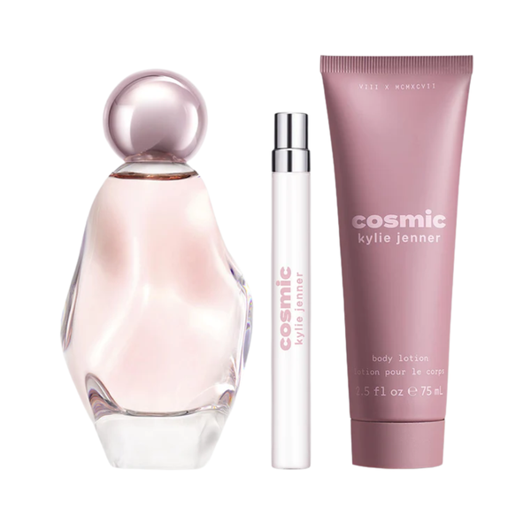 SET KJ KYLIE JENNER 3PC COSMIC 3.3 EDP+2.5 BL+0.33 EDP SPRAY (W) HARD BOX