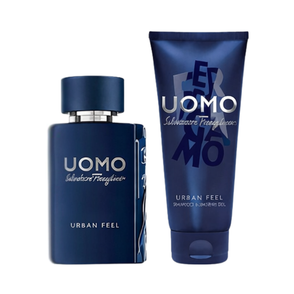 SALVATORE FERRAGAMO 2PC UOMO URBAN FEEL 1.7 EDT+3.4 SHAMPOO+SG (M)