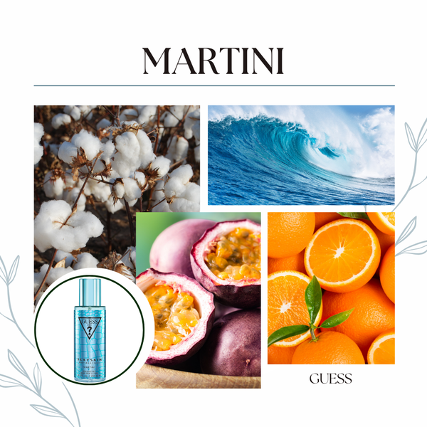 GUESS SEXY SKIN METALLIQUE MARTINI 8.4 FRAGRANCE MIST (W)