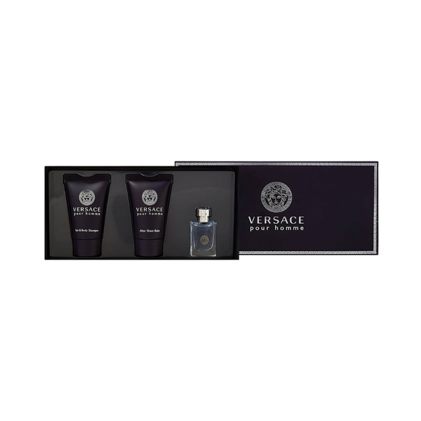 SET VERSACE 3PC POUR HOMME 0.17 EDT+0.8 SG+0.8 ASB (M) SOFT BOX