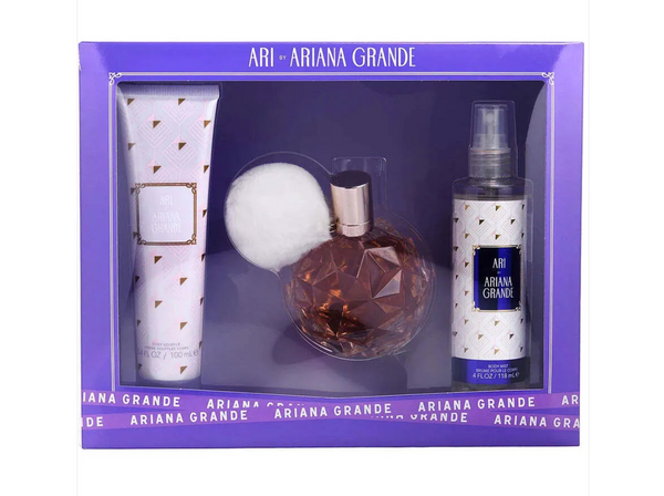 Set Ariana Grande 3PC Ari 3.4 EDP+3.4 Body Souffle+4.0 Body Mist (W) Soft Window Box Set Ariana Grande 3PC Ari 3.4 EDP+3.4 Body Souffle+4.0 Body Mist (W) Soft Window Box
