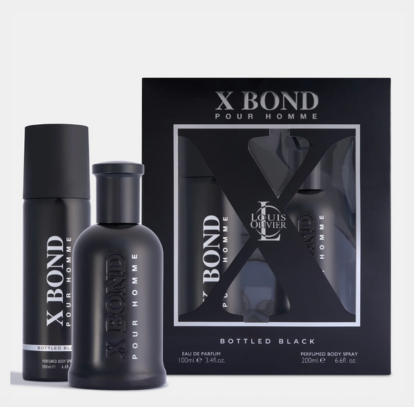 SET LOUIS OLIVIER 2PC X BOND BLACK 3.4 EDP+6.8 EDP (M) SOFT WINDOW BOX