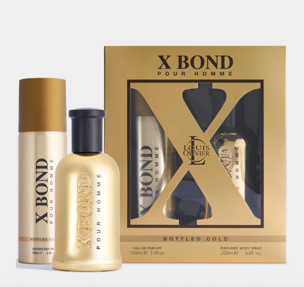 SET LOUIS OLIVIER 2PC X BOND GOLD 3.4 EDP+6.8 EDP (M) SOFT WINDOW BOX