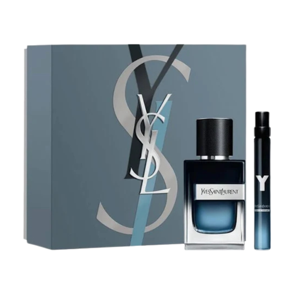 SET YVES SAINT LAURENT 2PC Y 3.4 EDP+0.33 EDP TRAVEL SPRAY (M) HARD BOX
