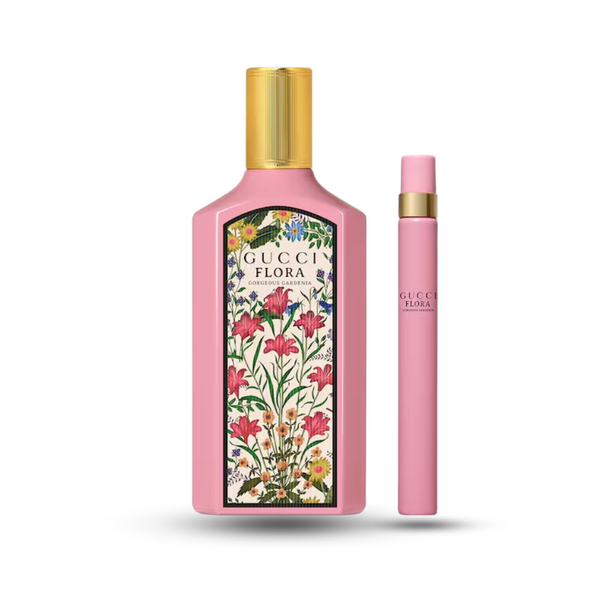 SET GUCCI 2PC FLORA GORGEOUS GARDENIA 3.3 EDP+0.33 EDP PURSE SPY (W) TRAVEL EXCLUSIVE SOFT BOX W/ CELLO SET GUCCI 2PC FLORA GORGEOUS GARDENIA 3.3 EDP+0.33 EDP PURSE SPY (W) TRAVEL EXCLUSIVE SOFT BOX W/ CELLO