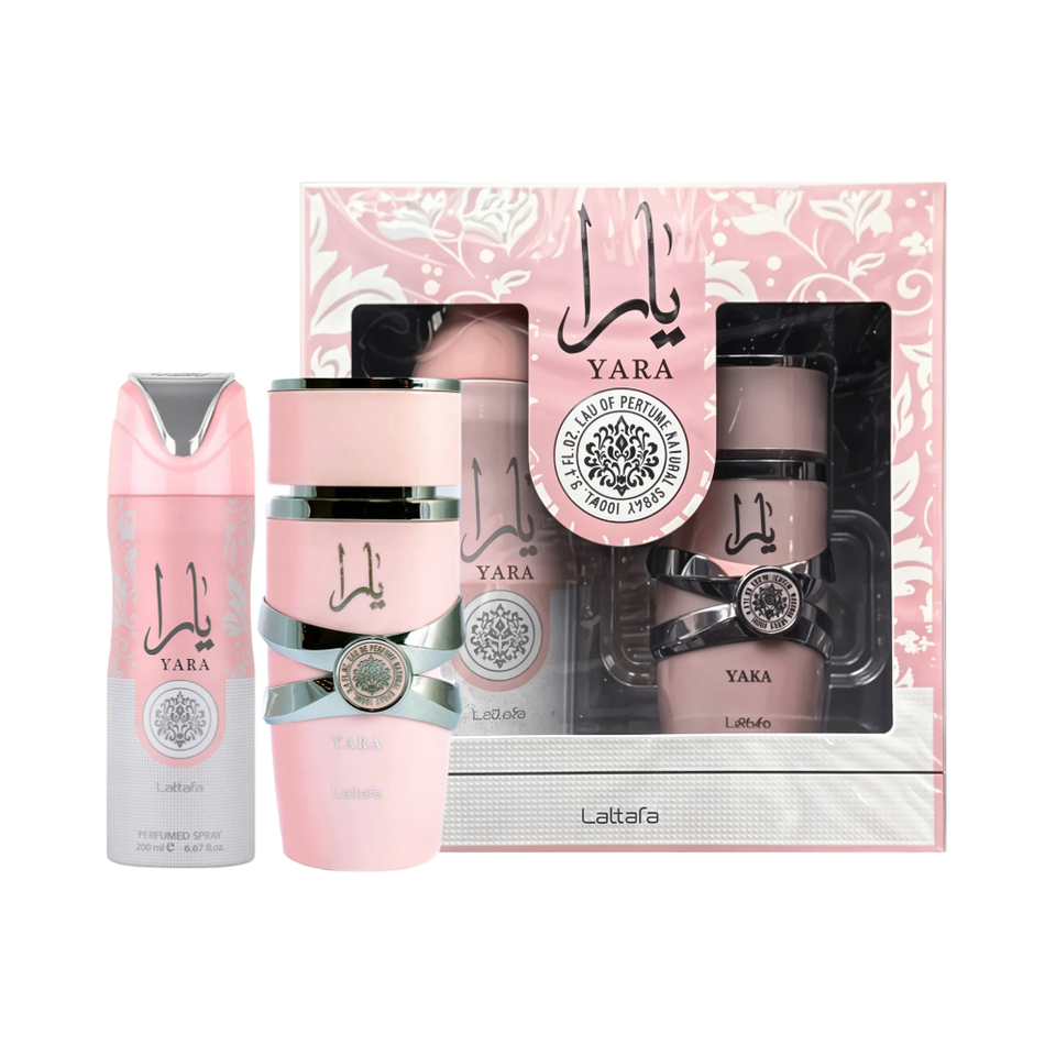 SET LATTAFA 2PC YARA 3.4 EDP+6.8 PERFUMED SPRAY (W) SOFT WINDOW BOX