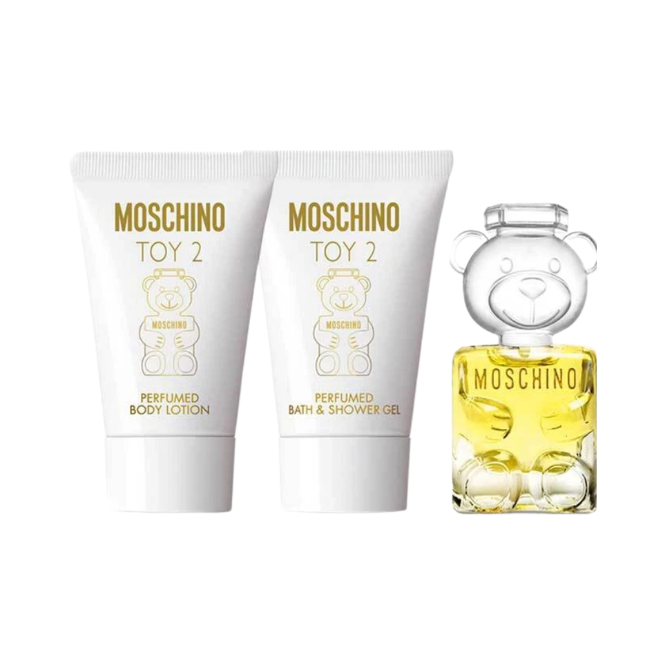 SET MOSCHINO 3PC TOY 2 0.17 EDP+0.8 SG+0.8 BL (W) SOFT BOX