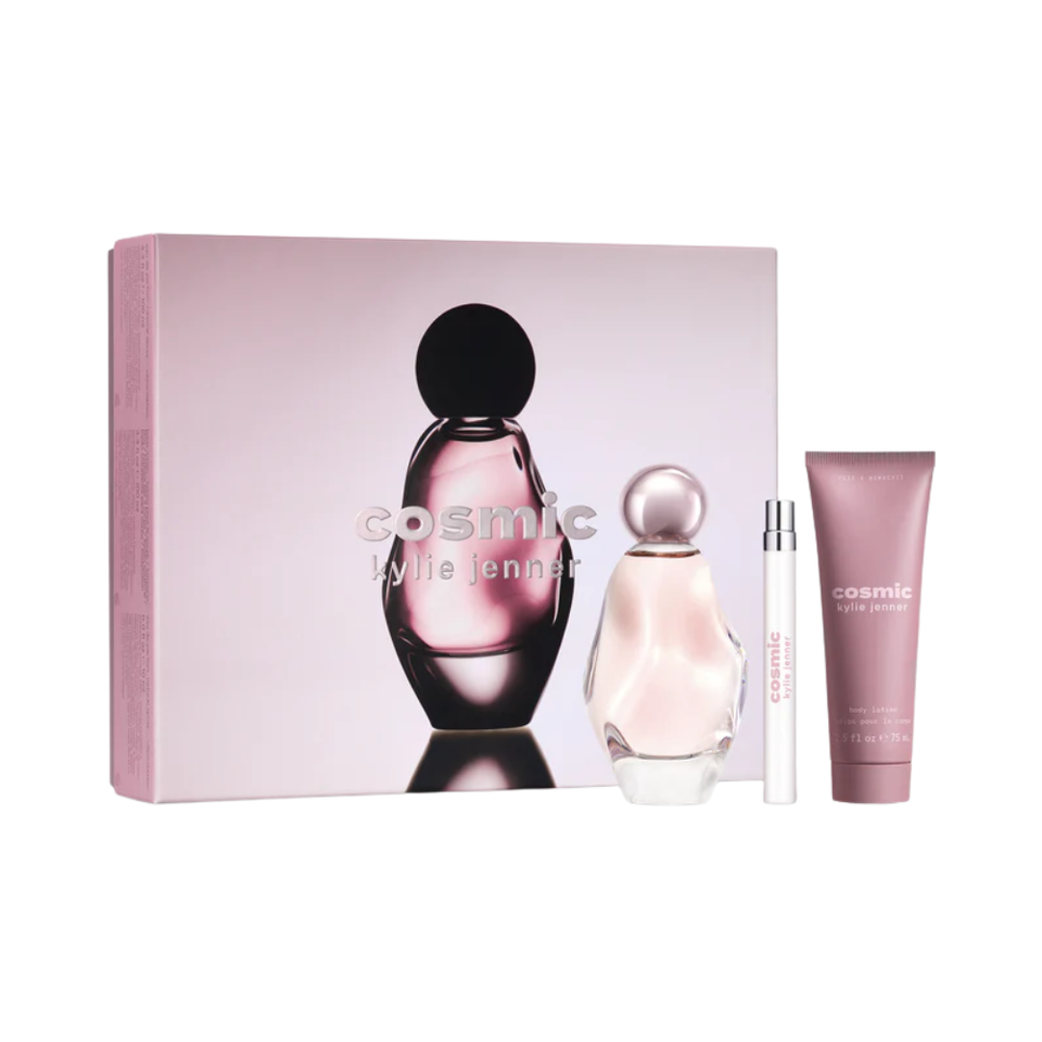 SET KJ KYLIE JENNER 3PC COSMIC 3.3 EDP+2.5 BL+0.33 EDP SPRAY (W) HARD BOX
