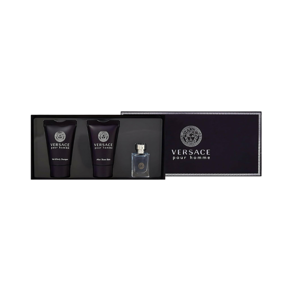 SET VERSACE 3PC POUR HOMME 0.17 EDT+0.8 SG+0.8 ASB (M) SOFT BOX