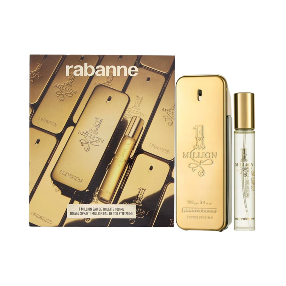 SET PR PACO RABANNE 2PC 1 MILLION 3.4 EDT+0.67 EDT SPRAY (M) SOFT BOX