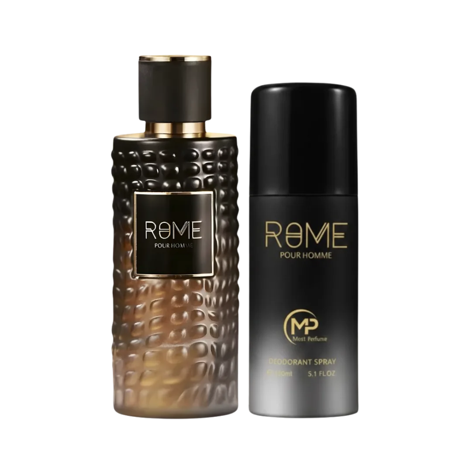 SET MAST PERFUME 2PC ROME POUR HOMME 3.4 EDP+5.1 DEO SPRAY (M) SOFT WINDOW BOX