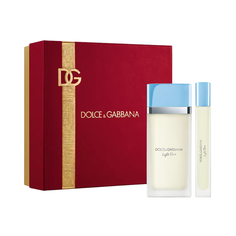 SET D&G DOLCE & GABBANA 2PC LIGHT BLUE 0.84 EDT+0.34 EDT SPRAY (W)