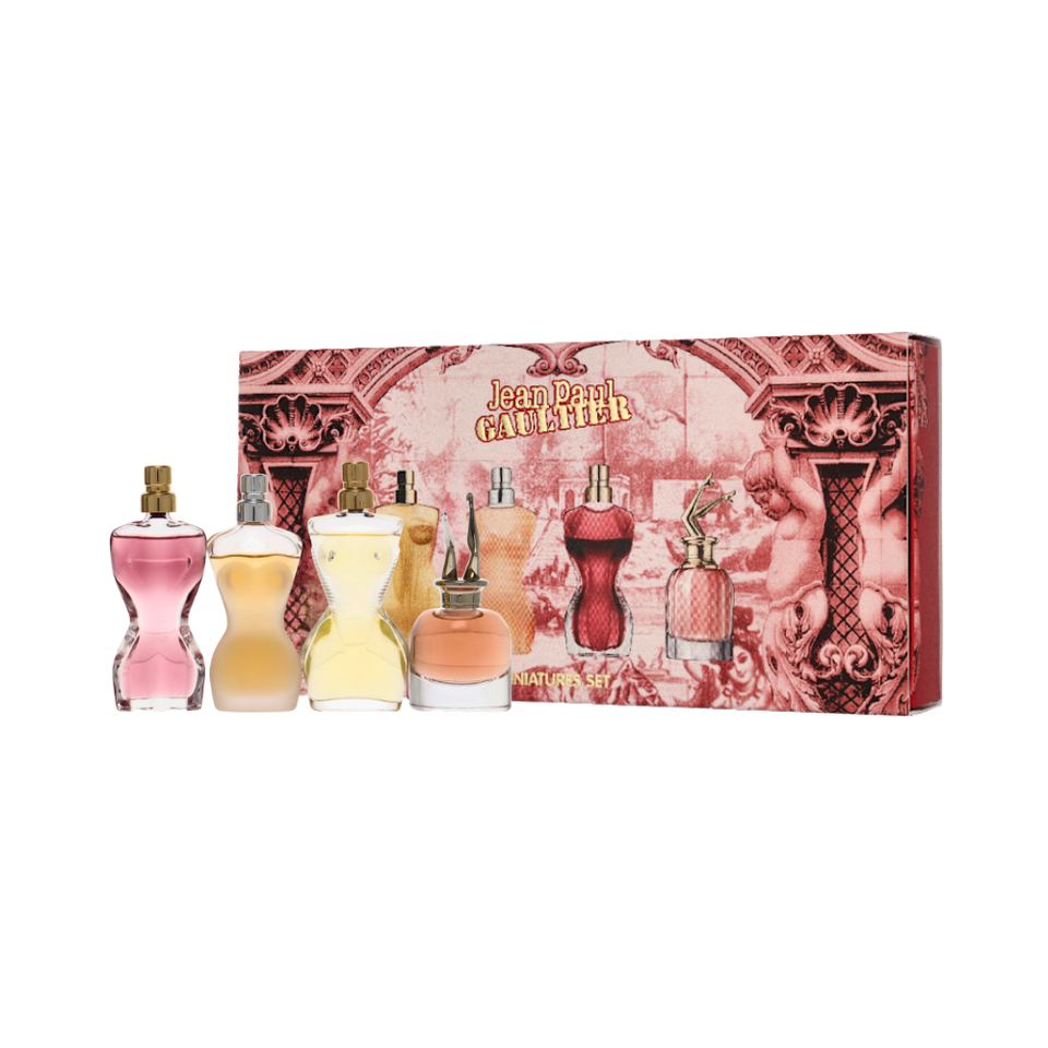 SET JPG JEAN PAUL GAULTIER 4PC FEMININE MINI COLLECTION 0.20 EDP/EDT DIVINE EDP+CLASSIQUE EDT+LA BELLE EDP+SCANDAL EDP (W) SOFT BOX COFFRET