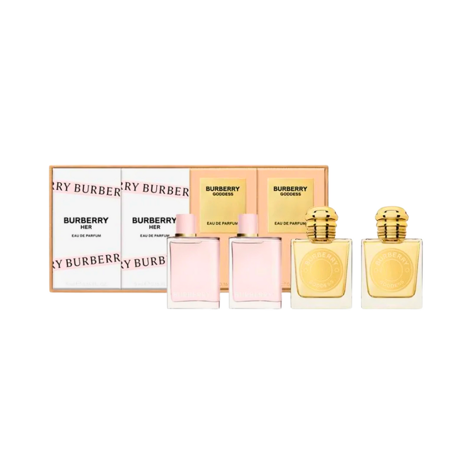 SET BURBERRY 4PC HER+GODDESS 0.17 EDP HER (2) + GODDESS (2) (W) COFFRET