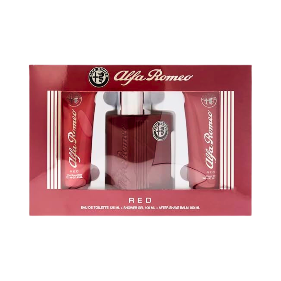 SET ALFA ROMEO 3PC RED 4.2 EDT+3.3 SG+3.3 ASB (M)