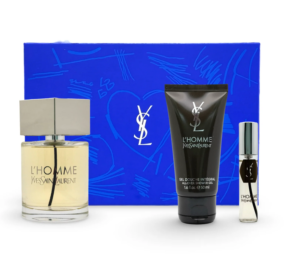 Set Yves Saint Laurent 3Pc L'Homme 3.3 Edt+1.6 Sg+1.6 Asb (M)