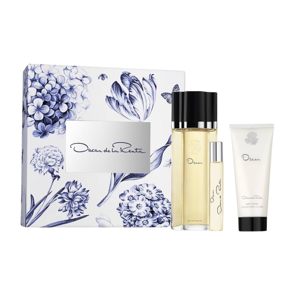 SET OSCAR DE LA RENTA 3PC OSCAR 3.4 EDT+0.5 EDT SPRAY+3.4 BL (W) HARD BOX