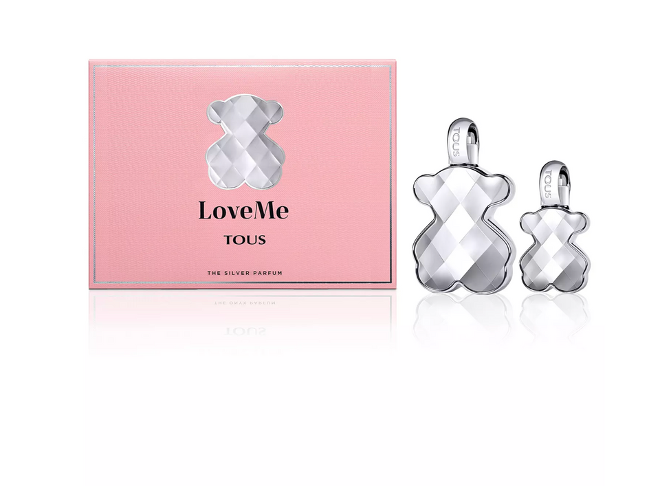 SET TOUS 2PC LOVEME THE SILVER PARFUM 3.0 OZ PARFUM+1.0 OZ PARFUM (W) HARD BOX