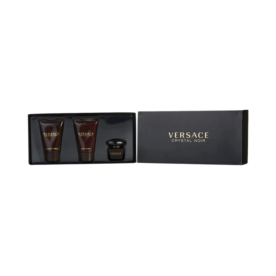 SET VERSACE 3PC CRYSTAL NOIR 0.17 EDT+0.8 SG+0.8 BL (W)
