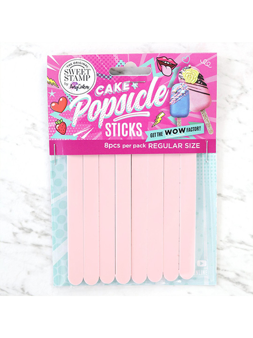 Sweet Stamp - Popsicle Sticks 8 Pack - Lightening Bolt - MINI