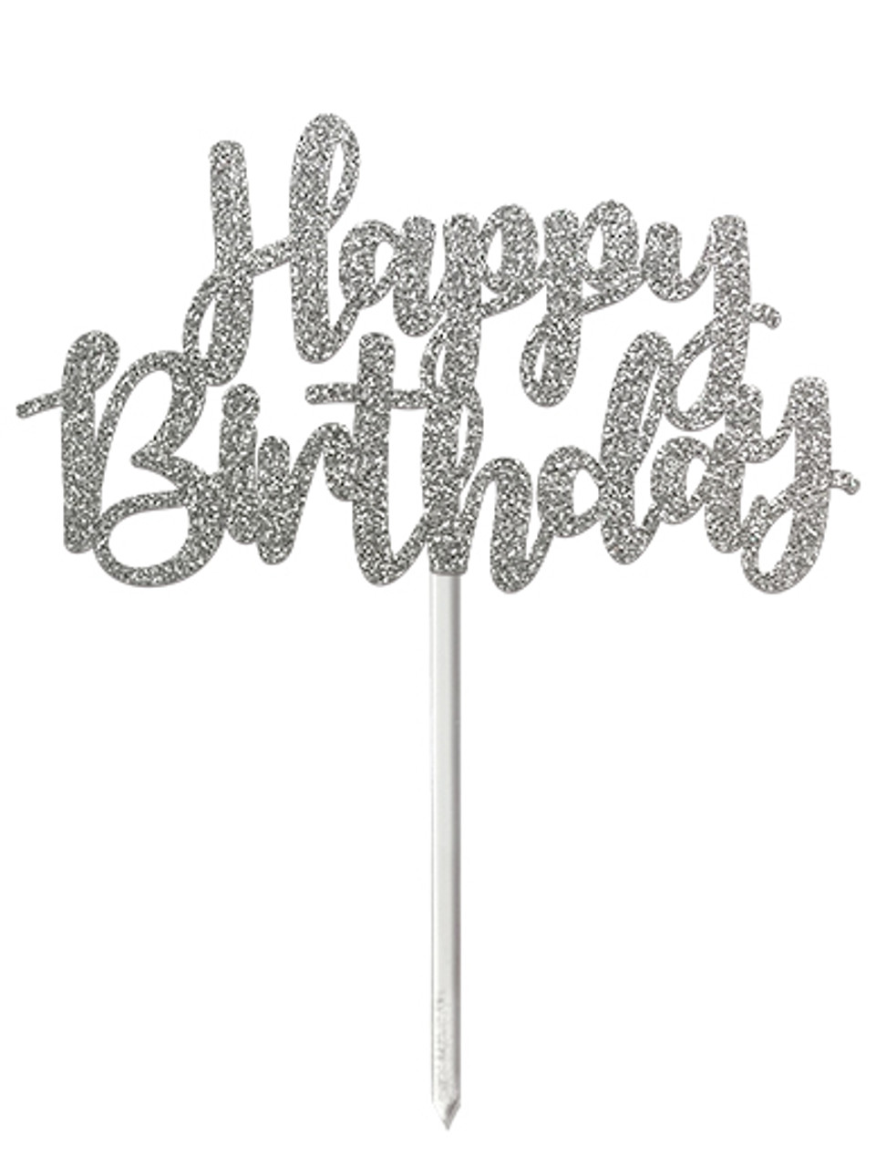 Amazon.com: 60th Anniversary Silver Glitter Cake Topper, 60 Wedding  Anniversary Party Decoration Ideas, Premium Quality, Sturdy Doubled Sided  Glitter, Acrylic Stick. Made in USA (60th Silver) : Grocery & Gourmet Food