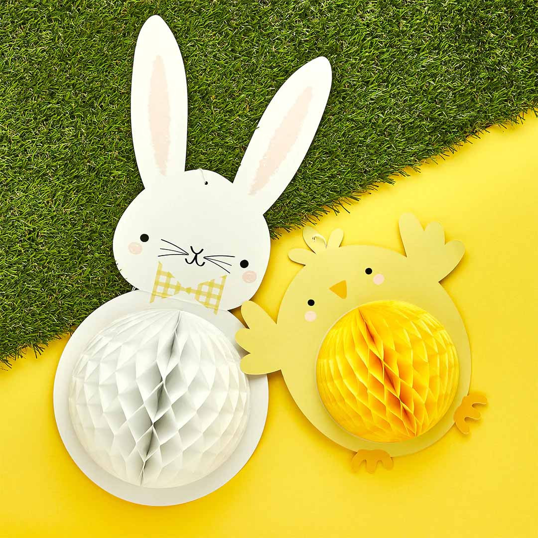 Easter Bunny & Chick Honeycomb Set