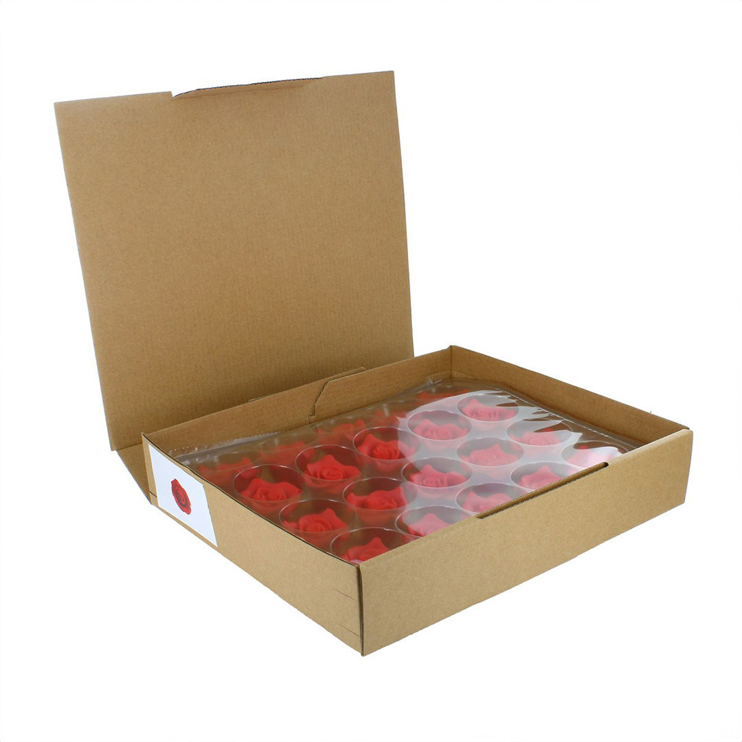 Red Ready-Made Edible Roses Pack of 20