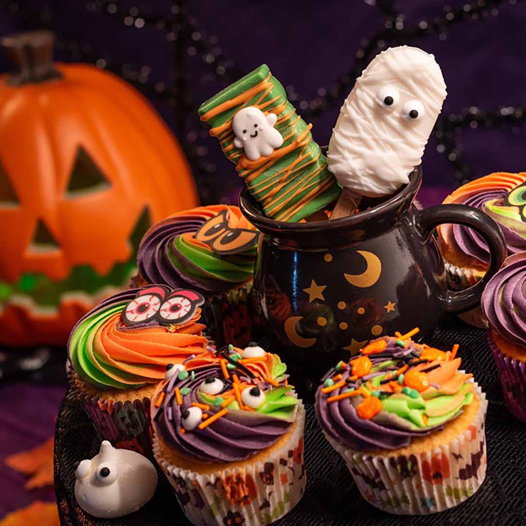 54-teiliges Cupcake-Topper Set Für Halloween – Mit Kürbis, Geist, Fledermaus, Motiv-Deko Für Kuchen & Parties