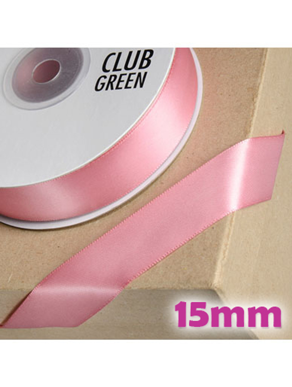 15mm Baby Pink Double Faced Satin Ribbon
