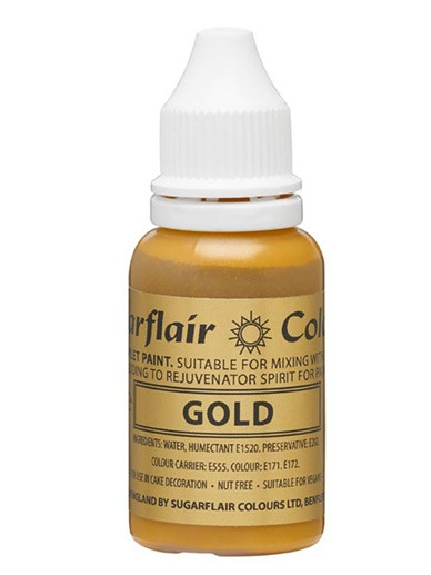 Sugarflair Edible Droplet Paint Gold