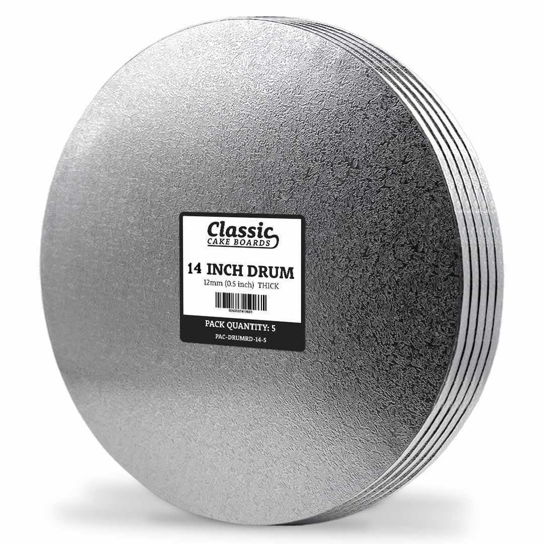 Professional Smooth Round Cake Drums, Silver Foil Wrapping (10 In, 12 Pack), PACK