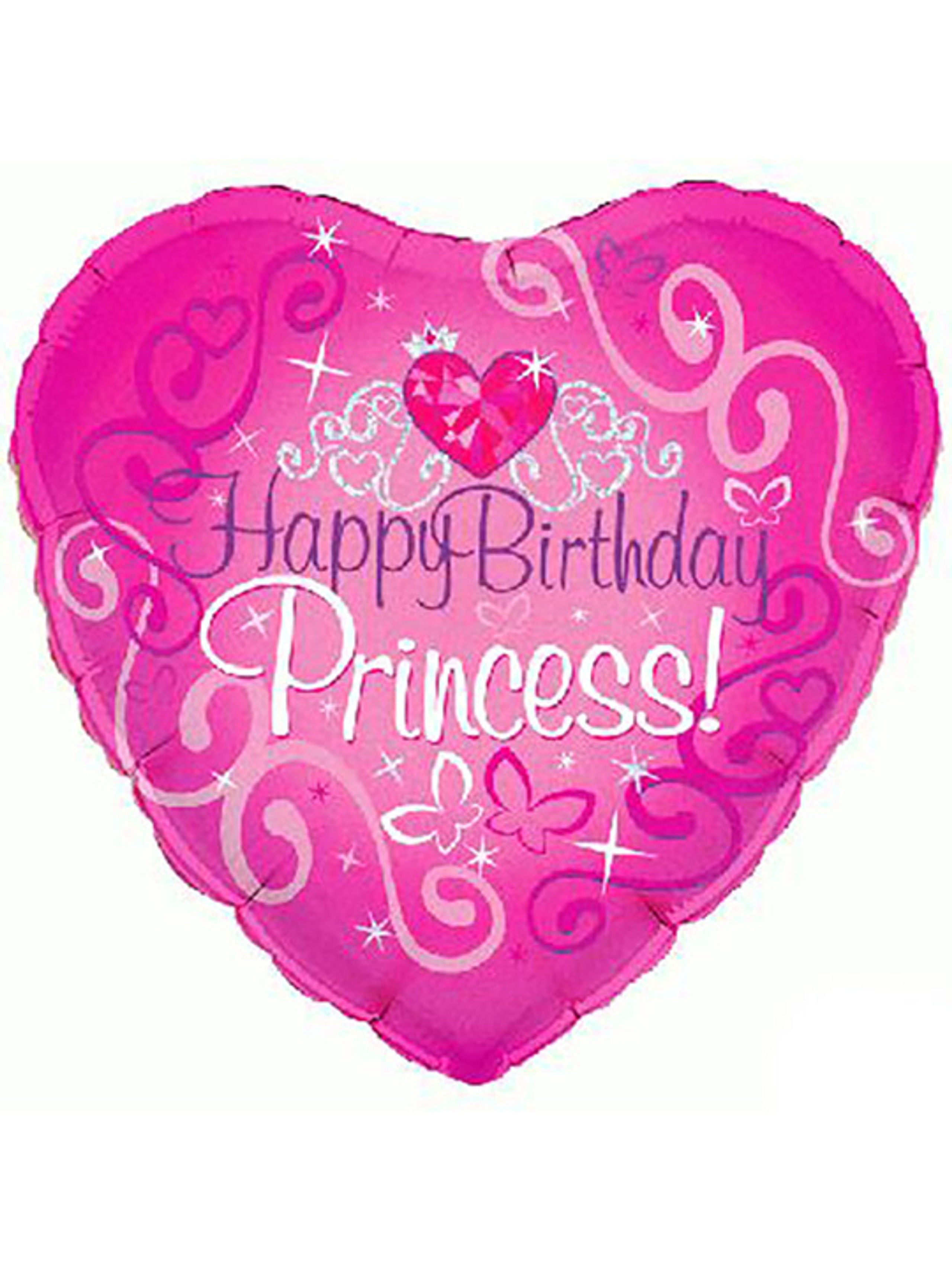 Happy Birthday Princess Heart Balloon 18 Foil