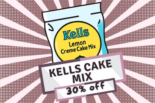 30% off Kells Cake Mix